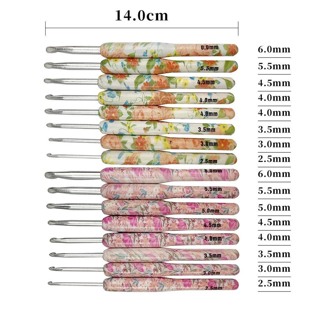 8Pcs Knitting Needles Kit Aluminum Knitted Crochet Kit DIY Yarn Craft Knitting Needles Ergonomic Sweater Weave Sewing Tool