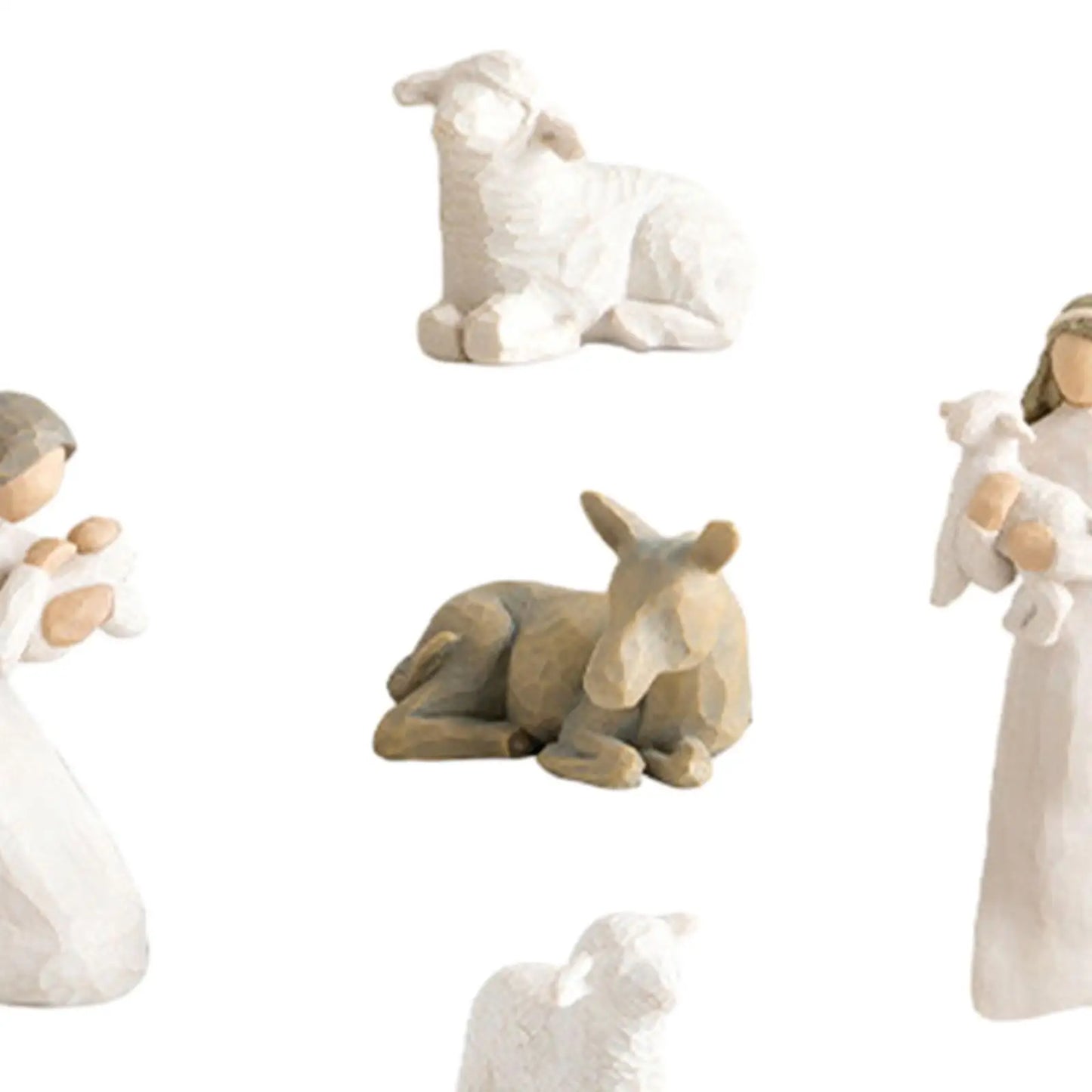 Christmas Nativity Scene Figurine Set Handmade Traditional Xmas Sculpture