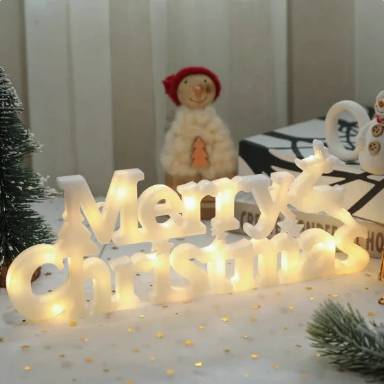 Christmas decorations, Merry Christmas, letter lights, illuminated signs, Christmas tree pendants, window display decorations