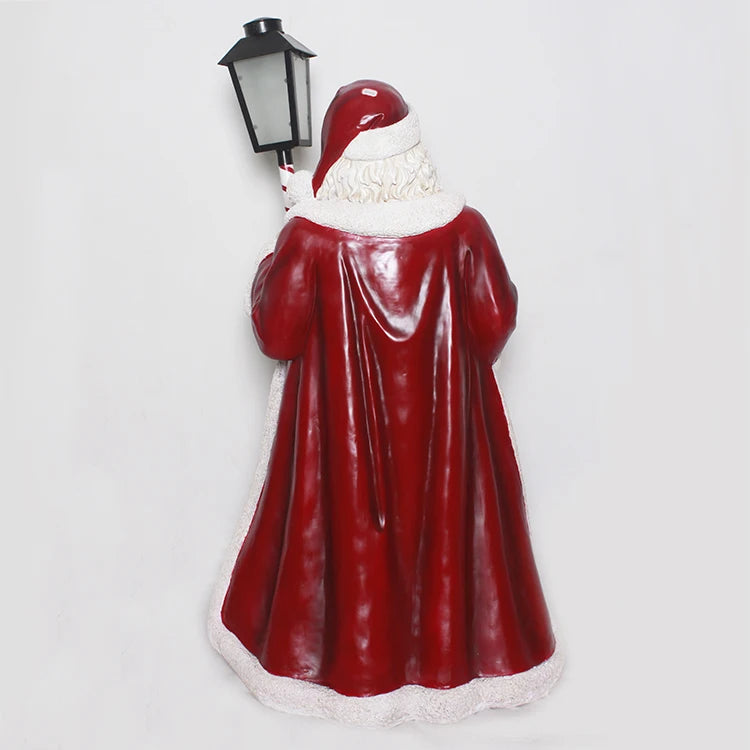 53 Inch Standing Indoor Christmas Life Size Santa Claus Statue Decoration For Holiday Ornaments