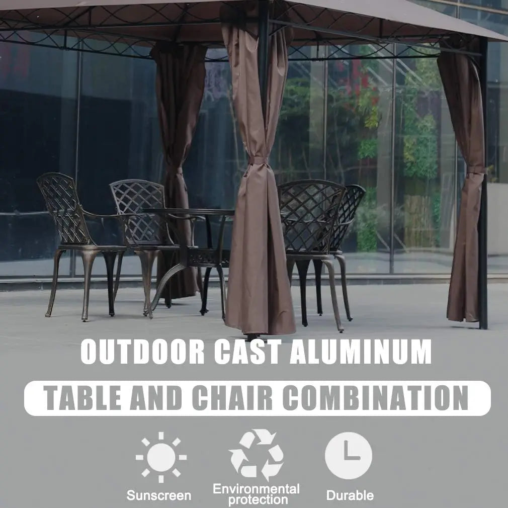 Table Patio Dining Outdoor Dining Wrought Iron Patio Furniture Patio Furniture Outdoor Weather Resistant