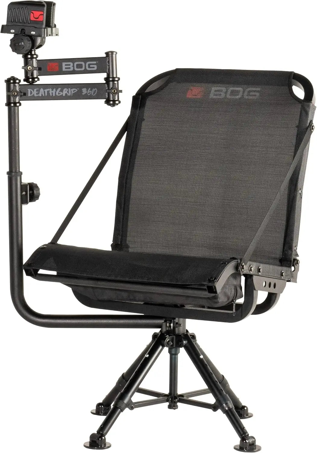 360 Chair with Lightweight Aluminum Construction, 4 Extendable Legs, Universal Gun Rest, 360 Adjustable Pivoting Seat