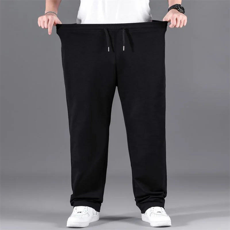 10XL Black Casual Pants Mens Oversized Joggers Sweatpants Breathable Baggy Trousers Men Elastic Waist Quick Dry Pants Streetwear