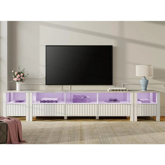 Wood TV Console Table With Storage Cabinet for Living Room Showcases 105 '' Armoires De Salon Chests of Drawers Showcase Display