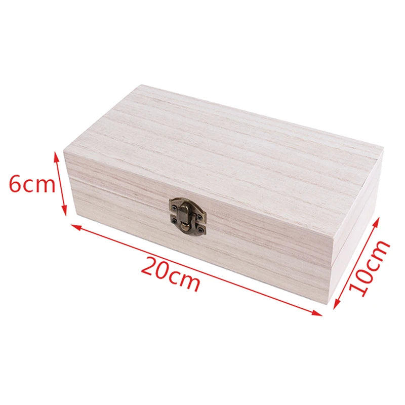 1Pc Retro Jewelry Box Desktop Natural Wood Clamshell Storage Decoration Wooden Home Storage Organization Storage Boxes