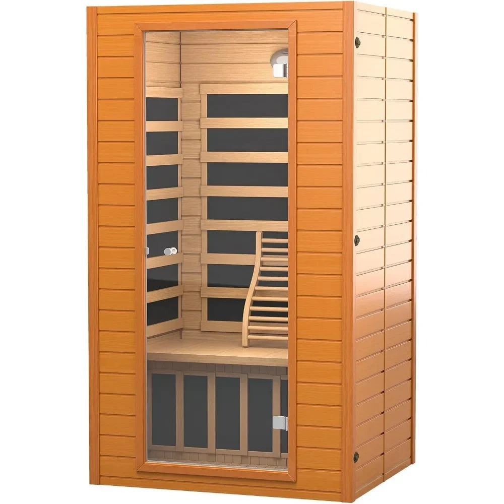 Sauna Room, Near Zero EMF Canadian Hemlock Wood Sauna (1-2Person)