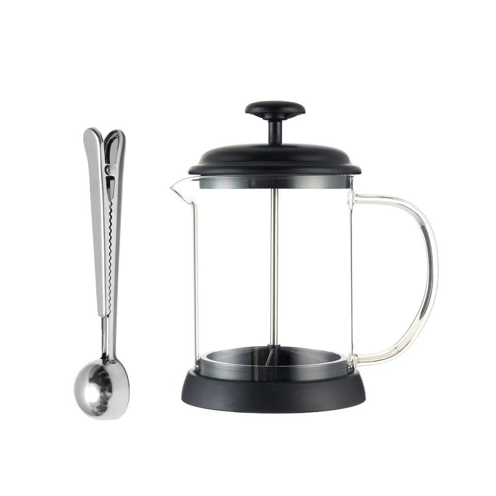 1000ML/ 600ML French Press Coffee Maker High Borosilicate Glass House Coffee Brewer Milk Foam Frother Barista Tea Maker