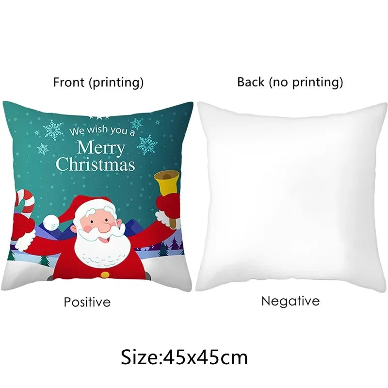 Christmas Gingerbread Hut Pillowcase Merry Christmas Decoration Sofa Cushion Suite Room Home Decoration New Year Gift