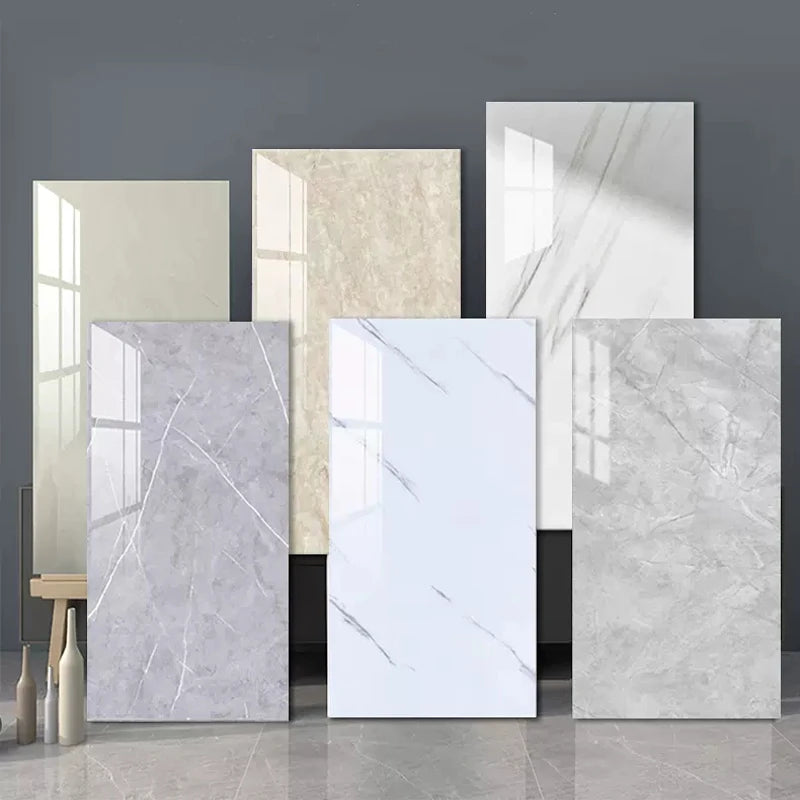 Self Adhesive Marble Wallpaper Waterproof Floor Sticker Bathroom Living Room TV Background Renovation  Wall Ground Decor