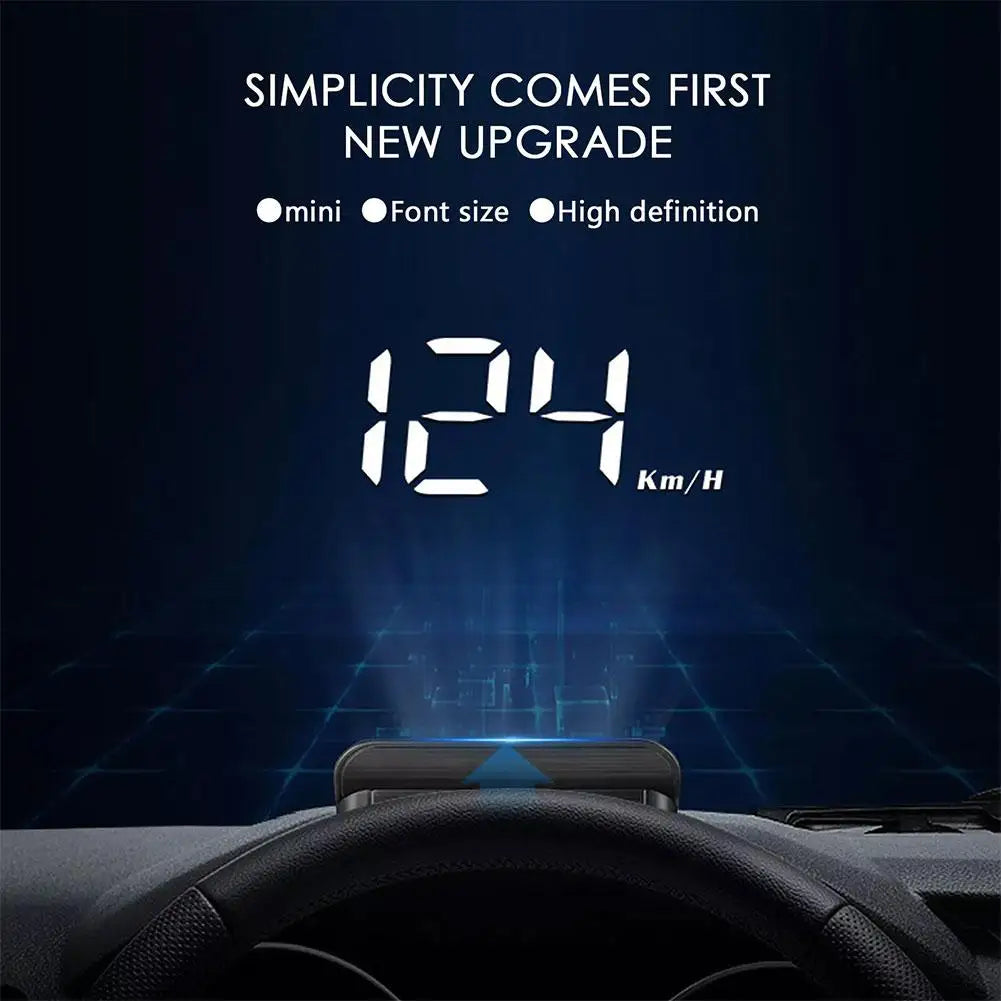 2024 New Holographic Speedometer Heads Up Display Digital Display Projector Windshield Electronic Accessories Speedometer G U4A3