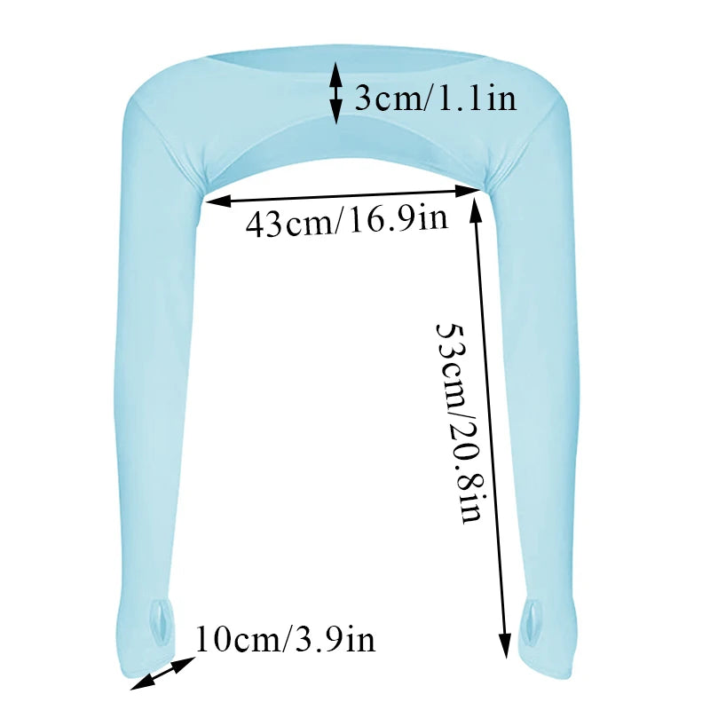 Fashion Top Cardigan Arm Cover Soft One Piece Long Sleeved Elastic Cover Outdoor Sport Sun-proof Sleeve Summer Thin Cropped Cape