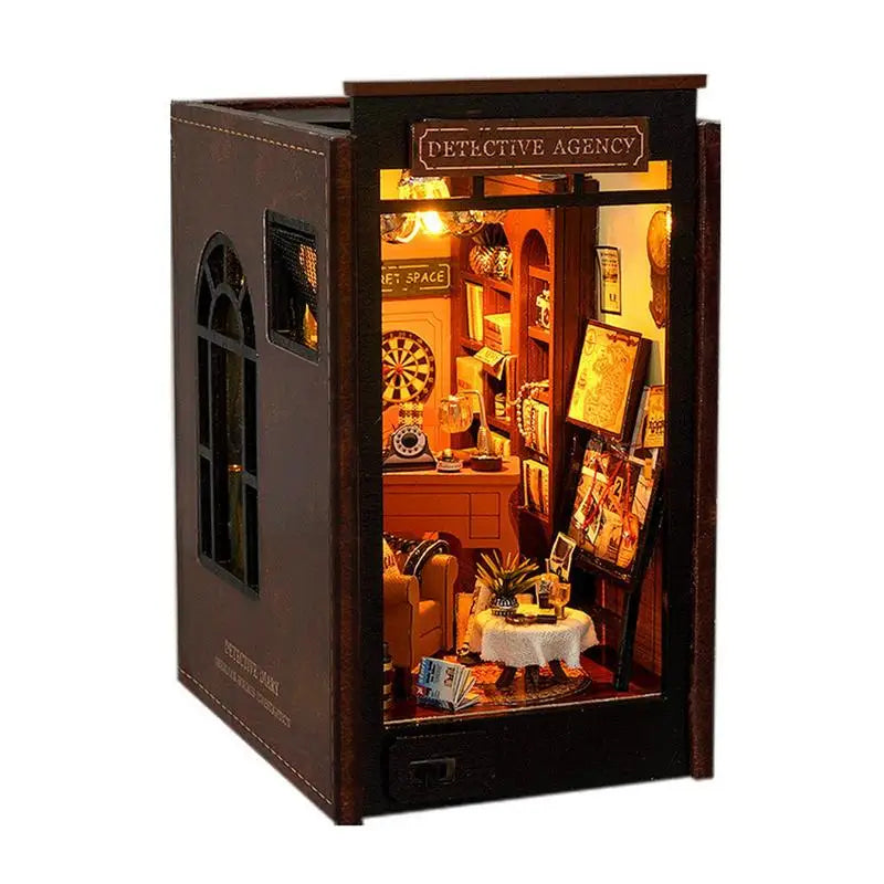 Book Nook Kits For Adults Wooden Puzzle Doll House Book Nook Kits Educational Book Nook Model Building Kit For Study Room Living