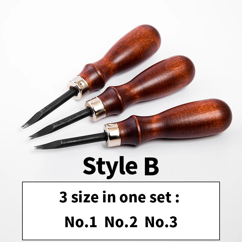 WUTA Sharp Leather Edge Beveler Edge Skiving Polishing Leather Tools DIY Belt Maker High Carbon Steel Leather Craft Beveller