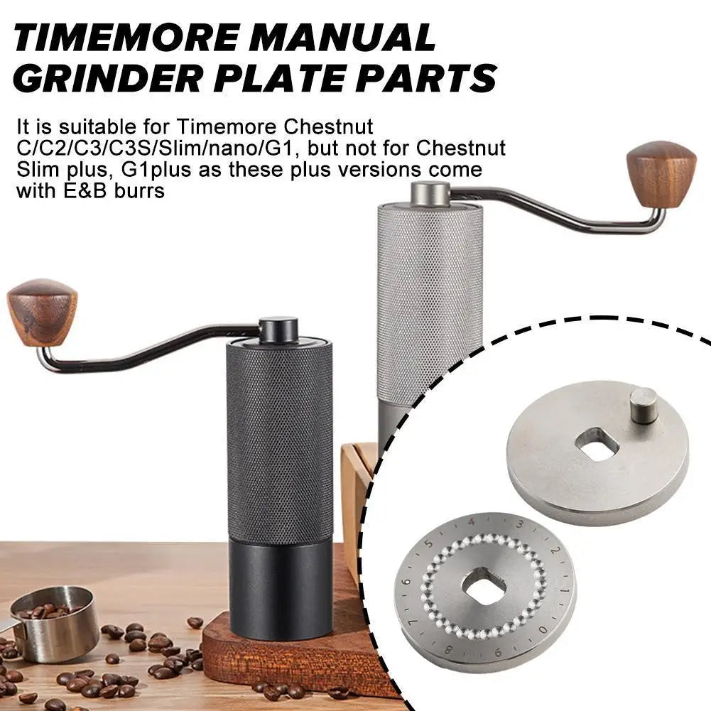 1pcs Timemore Manual Grinder Plate Parts For Chestnut C/c2/c3/c3s /slim/nano/G1 30clicks Per Circle DIY Parts For Coffee Lover