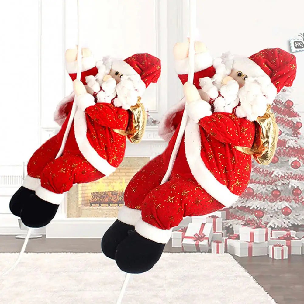 Xmas Tree Hanging Pendant Christmas Santa Claus Climbing Rope Christmas Decoration DIY Wedding Party Decor New Year navidad