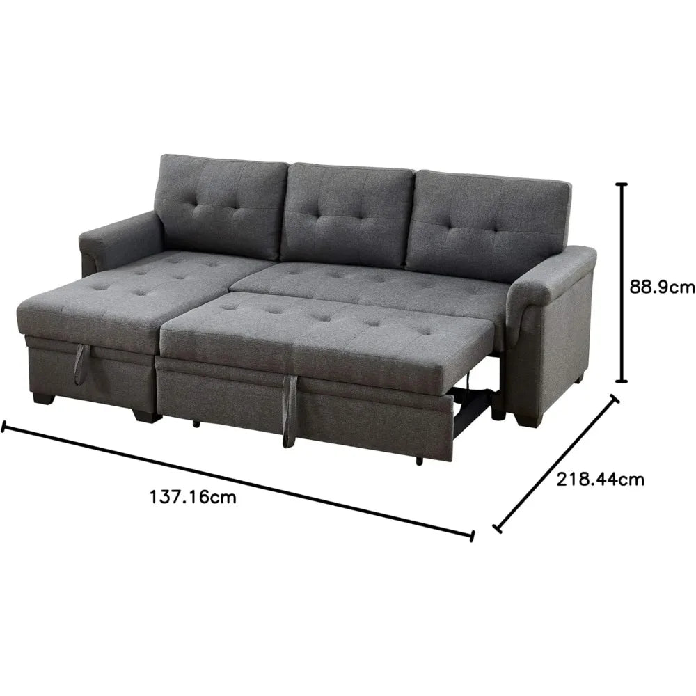 Sectional  - Versatile Sleeper Couch & Sofa Bed with Storage - Comfortable Couch with Storage, Small Sleeper Sofa counch