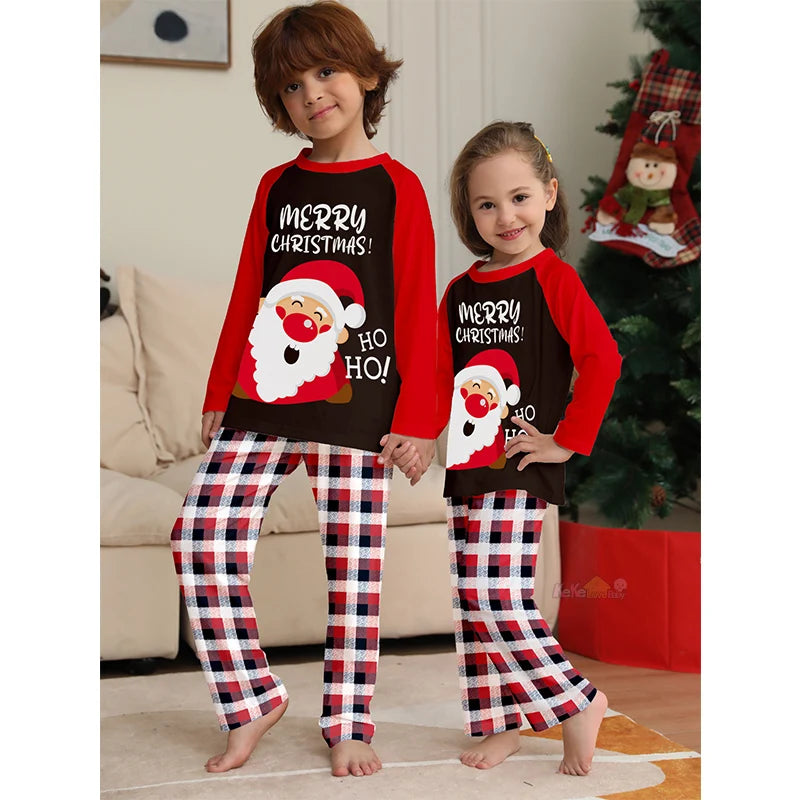 2025 Christmas Pajamas Family Matching Clothes Set  Adult Father Mother Kids New Xmas Family Look Sleepwear Baby Rompers Outfits