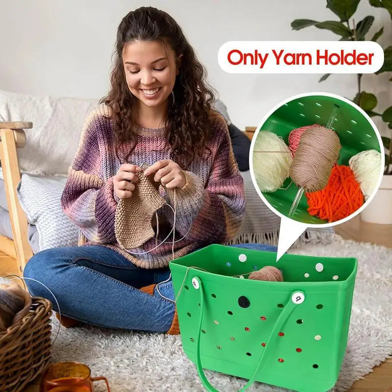 Portable Acrylic Yarn Holder Yarn Spinner Dispenser Winder Crocheting Knitting Tool Portable Convenient Thread Yarn Organizer