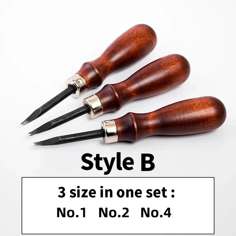 WUTA Sharp Leather Edge Beveler Edge Skiving Polishing Leather Tools DIY Belt Maker High Carbon Steel Leather Craft Beveller