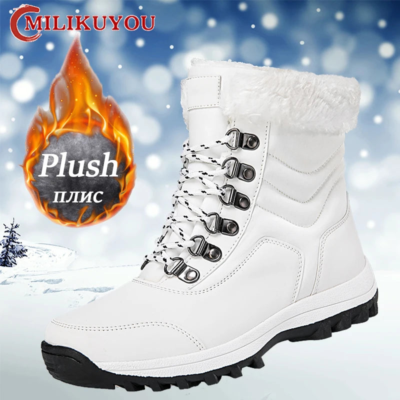 Winter Brand Women's Boots Plush Snow Boots Outdoor Non-slip Sneakers Women Warm  Waterproof Boots Fashion Casual Designer Shoes