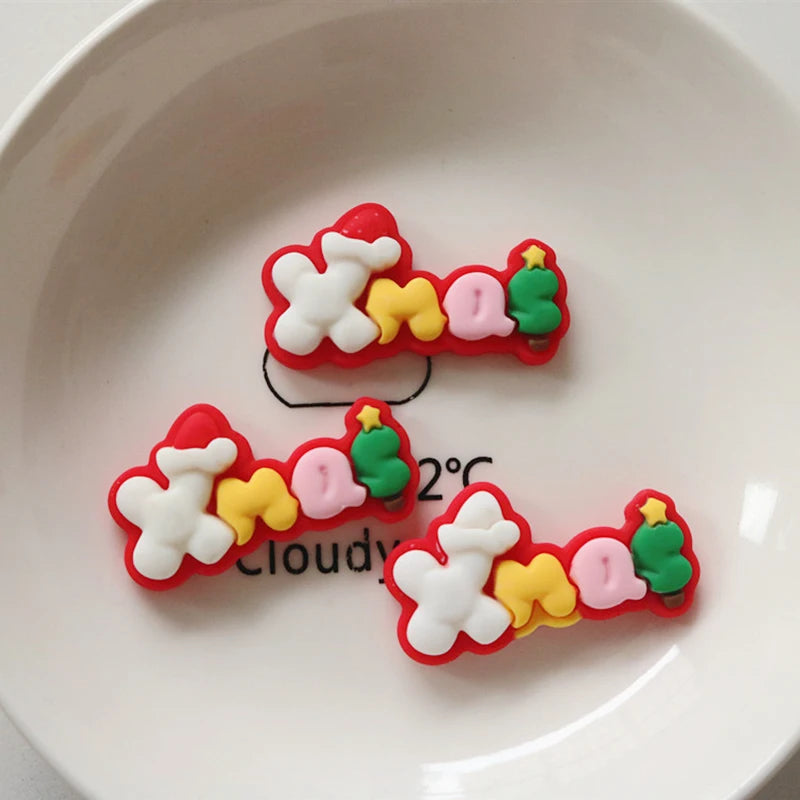 10Pcs New Cute Mini Cartoon Christmas Collection Flatback Resin Cabochons Scrapbook Diy Party Jewellery Decor Crafts Accessories