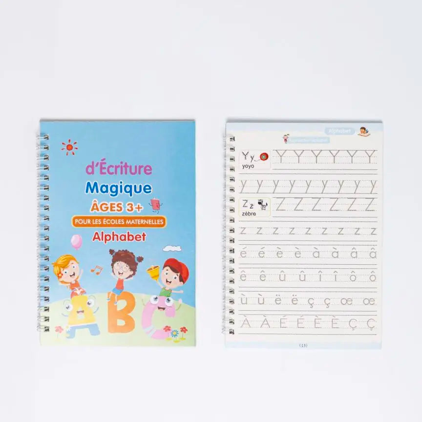 Free shipping French Copybook Magic Reusable Writing Handwriting Copybook For Kids Children Book Calligraphy Montessori Toy