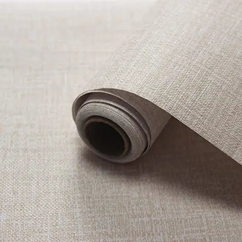 Grasscloth Peel and Stick Wallpaper Linen Self Adhesive Wallpaper Waterproof Removable Contact Paper for Cabinets Countertops