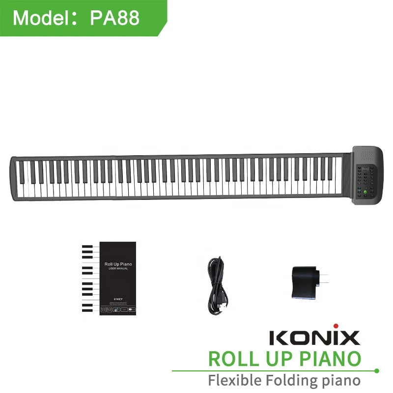 Konix 88 Key Electric Keyboard Piano hand roll piano Educational Supplies Keys promotion Gifts For Medical Student