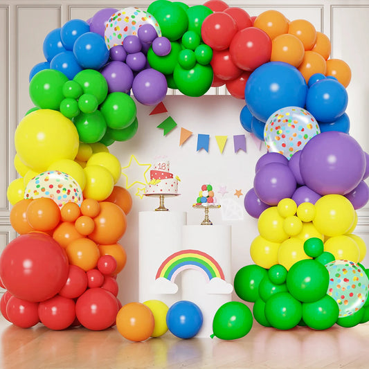 96PCS Rainbow Balloon Arch Garland Kit Balloon Arch Kit Globos para Decoracion de Fiestas, Birthday Graduation Party Decorations