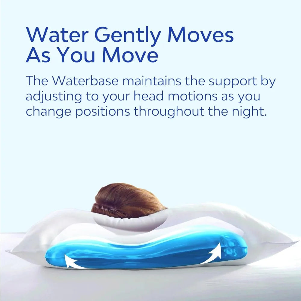 Water Pillow - Elite Collection, Fiber Pillow. Orthopedic Pillow for Neck Pain Relief, Adjustable Water Pillow for Sleeping.