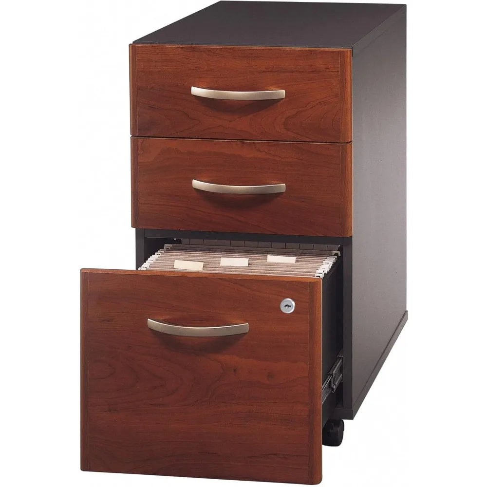 Series C 3 Drawer Rolling File Cabinet, Fully Assembled Under Desk Storage with Wheels for Home and Professional Office