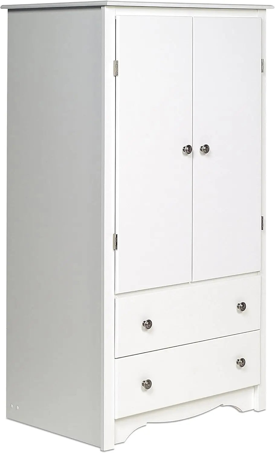 Wardrobe Cabinet: Armoire Dresser for Bedroom with Adjustable Shelf. Features 2-Door Wardrobe Closet & 2 Drawers Free shipping