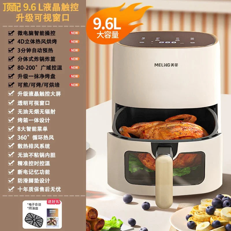 air fryer non-turning home french fries visible multi-function all-in-one automatic without turning oil-free electric oven