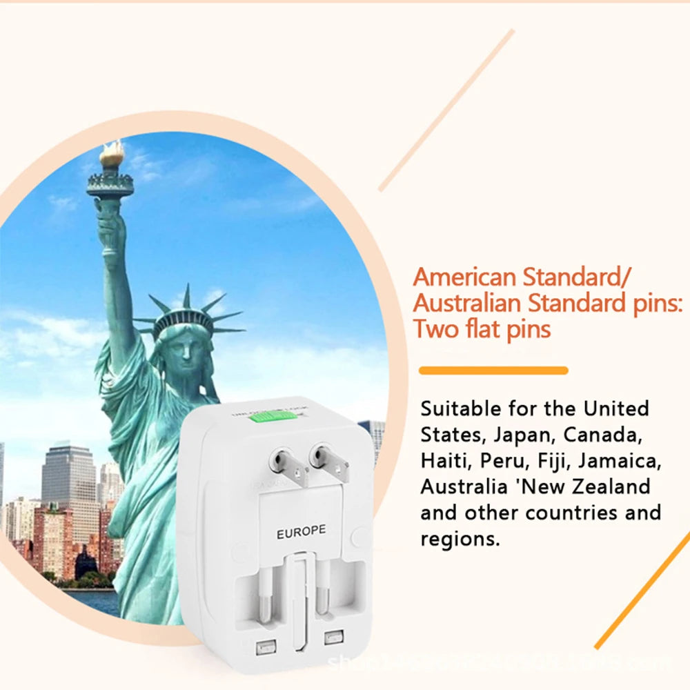 Universal Travel EU AU US Plug Adapter for Compatible Solve with Charging Specifications AC Power Adaptor Convertor Plug Socket