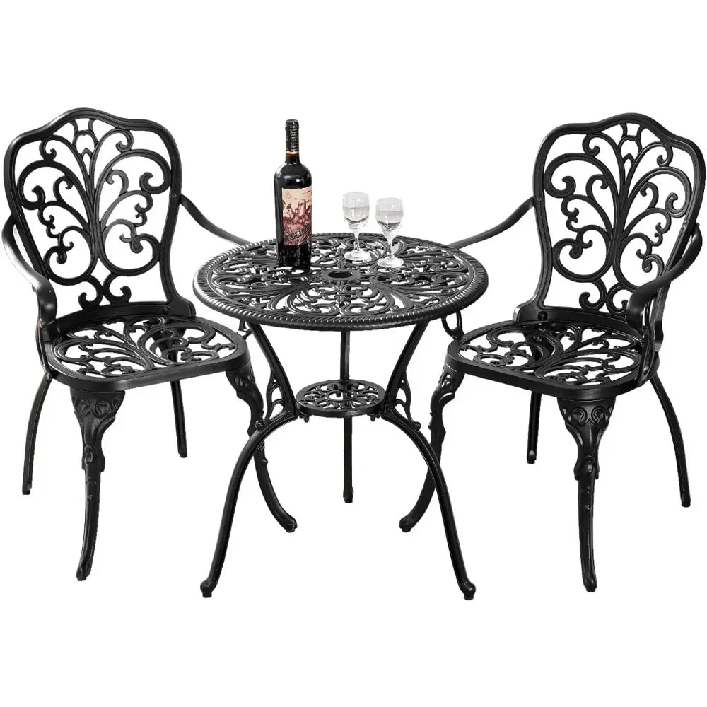 Outdoor Patio Furniture Sets with Umbrella Hole, Bistro Table and Chairs Set, Front Porch Set, Free Shipping