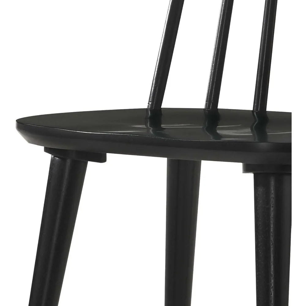 Restaurant Chairs Set of 4 Wood Dining Room Chair Black Spindle Side Kitchen Room Country Farmhouse Chairs Black