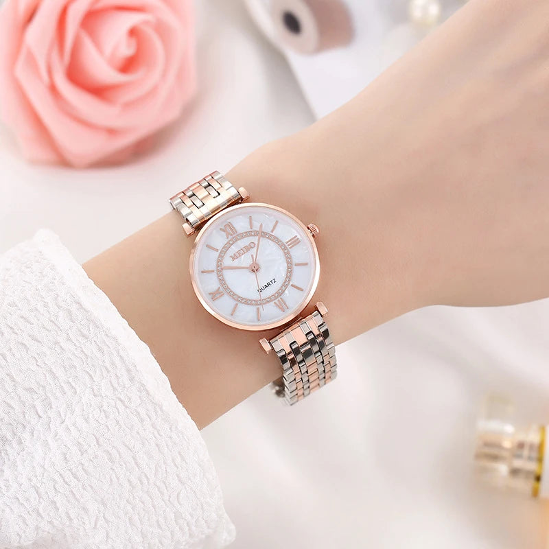 Luxury Crystal Women Bracelet Watches Top Brand Fashion Diamond Ladies Quartz Watch Steel Female Wristwatch Montre Femme Relogio