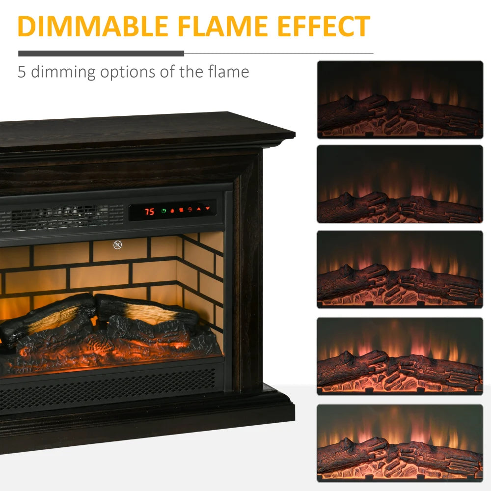 31"Electric Fireplace, electric heater, Fire Place Heater adjustable temperature, overheat protection, Space Saving