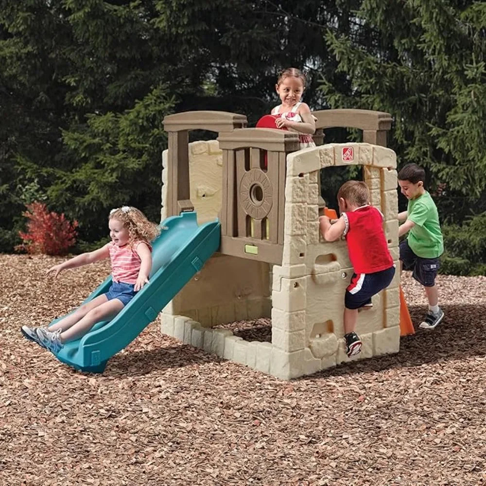 Woodland Climber II Kids Playset, Ages 2 –6 Years Old, Toddler Slide and Climbing Wall, Outdoor Playground for Backyard