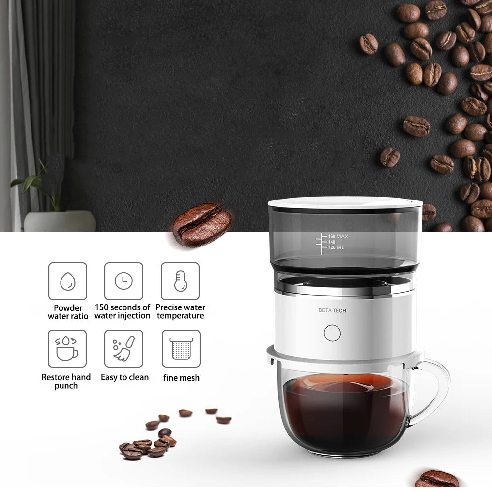 Portable Coffee Machine Battery Powered Integrated Design Expresso Coffee Maker Quick Brewing Coffee Maker for Tarvel Business