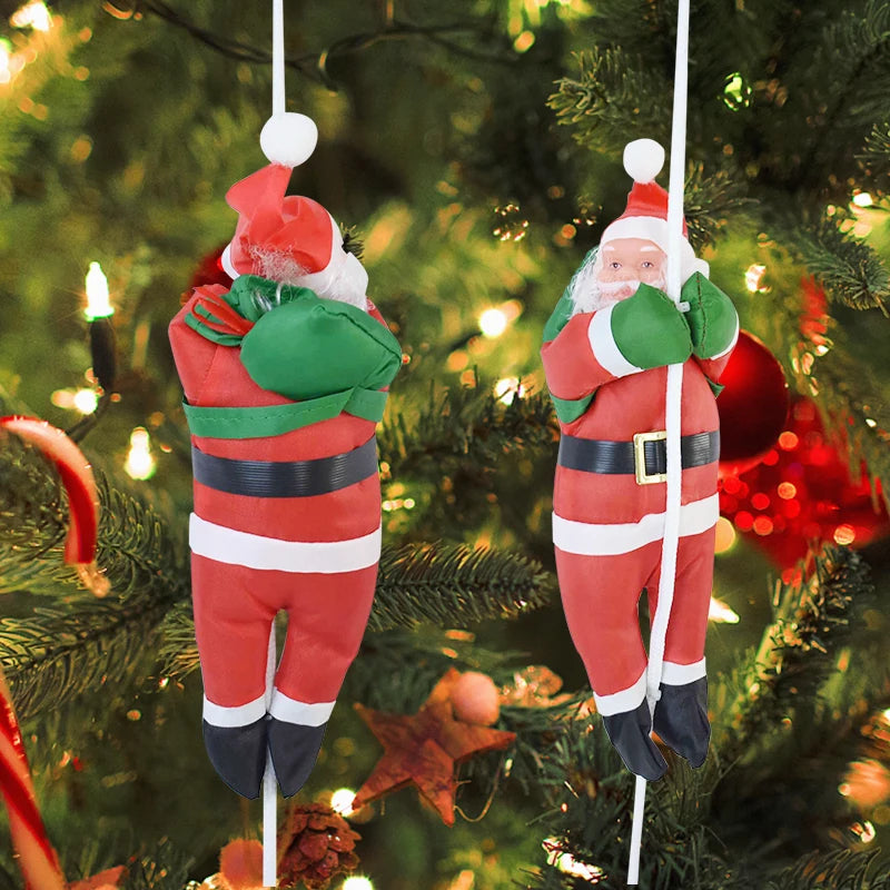 Christmas Ornaments Gift Climbing Ladder Santa Claus Christmas Tree Wall Hanging Pendants Xmas Decor For Home New Year Navidad