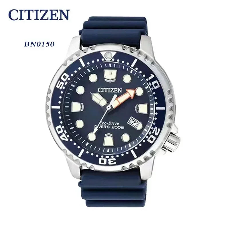 CITIZEN Watches for Men Outdoor Sports Luminous Reloj Hombre Stainless Steel BN0150  Series Black Casual Dial Quartz Watches