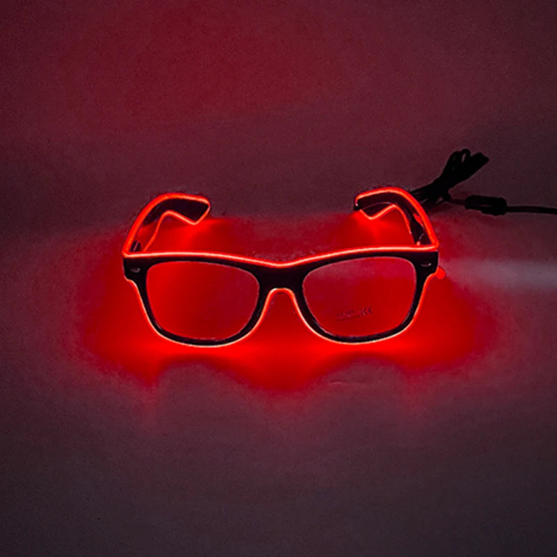 Hot Sale Luminous Neon Glasses With Lights LED Eyeglasses Bar Rave Parties Props Glowing Glasses Festival Club Supplies