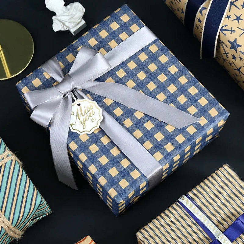 【 Wrapping Paper 】 Christmas Gift 【 Special Offer 】 Simple Vintage Kraft High-Appearance Birthday