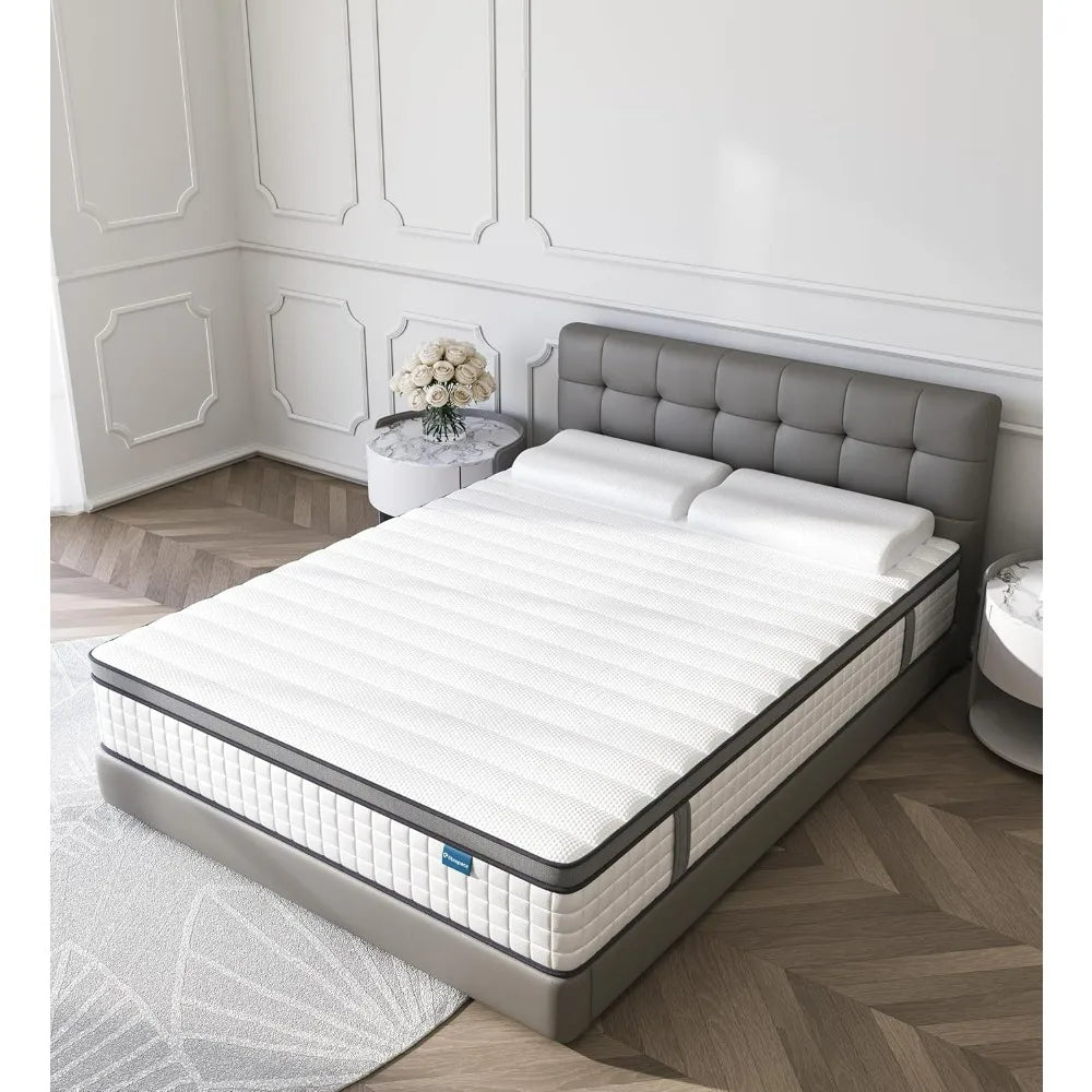 Sleeping Mats Mattresses With Memory Foam and Pocket Spring Mattress Inflatable Medium Firm. Non-Fiberglass Bed Mat Matress Twin