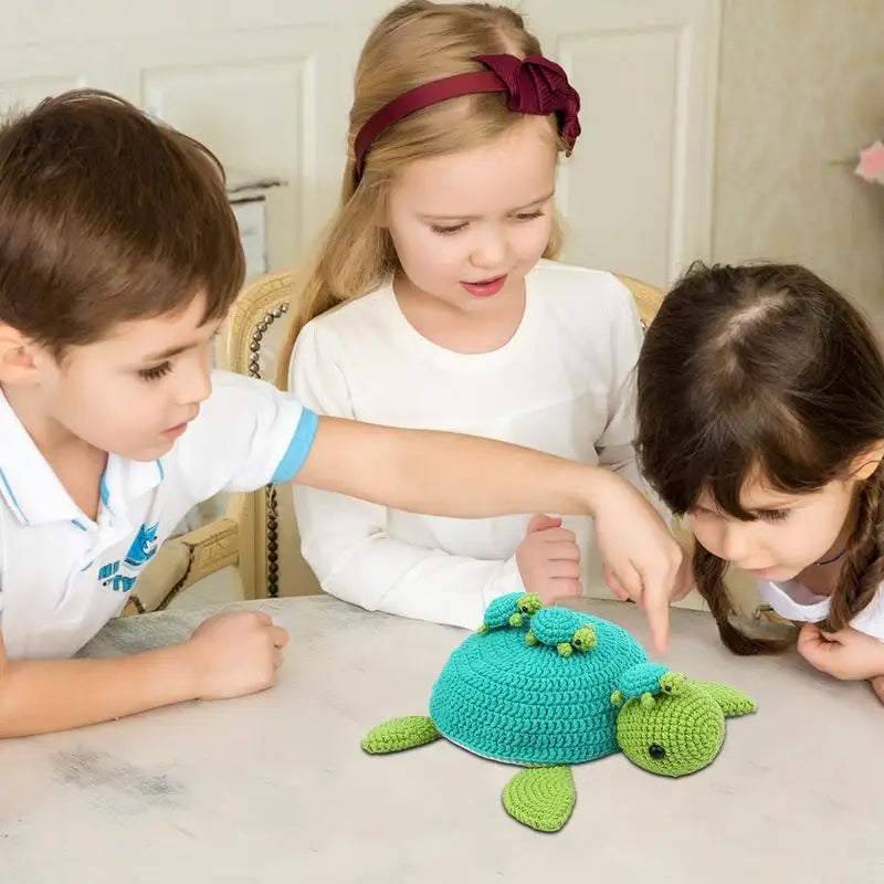 Crochet Animal Kit Turtle Turtles Family Crochet Animal Kit Craft Art Knit & Crochet Supplies Knitting Kit For Adults Beginner