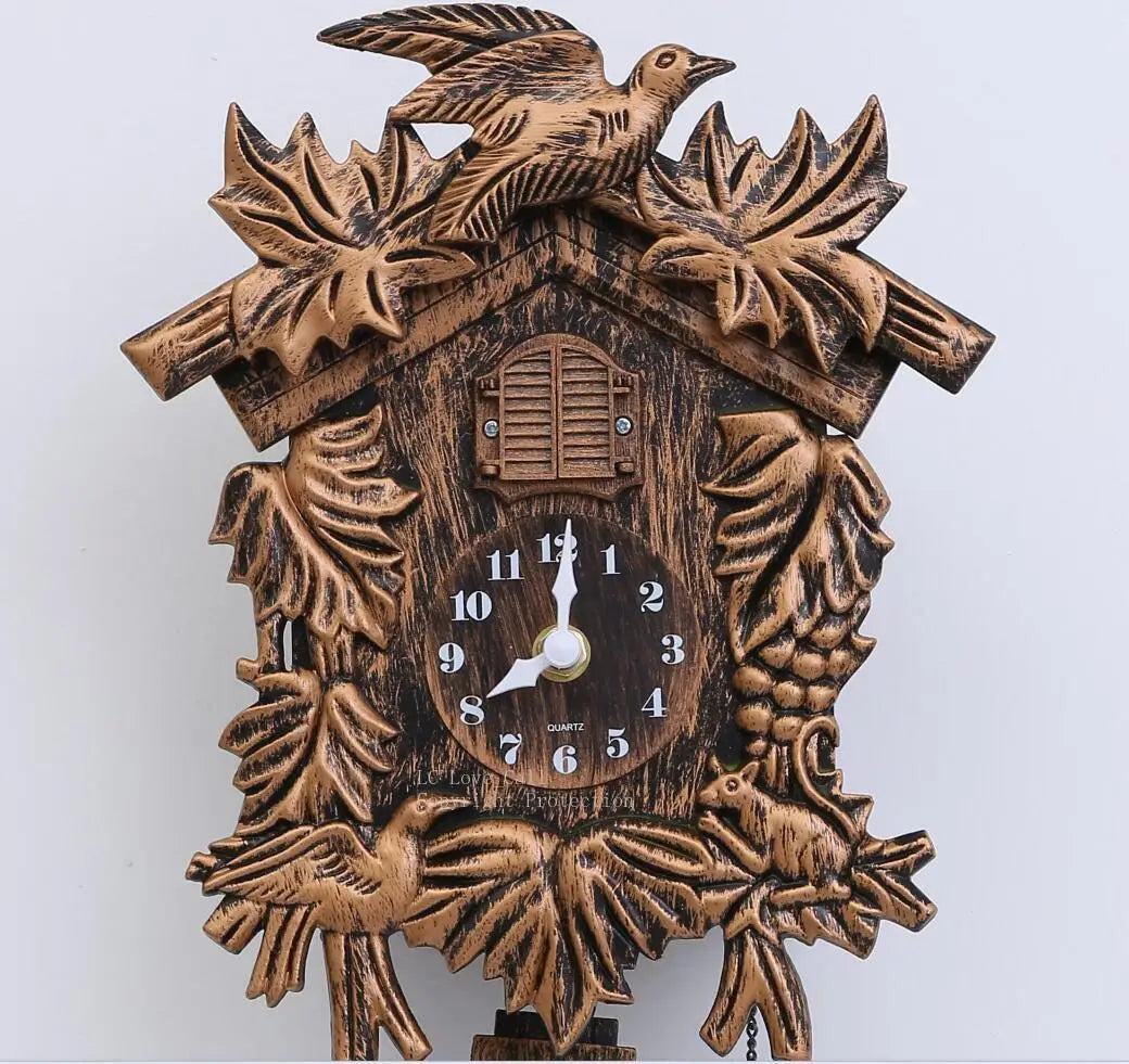 14inch Cuckoo Clock Living Room Wall Clock Bird Cuckoo Wall-watch Unicorn Festive Christmas Gift Time Alarm Wall Decor