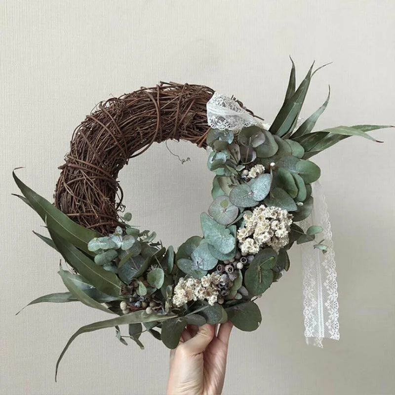 Christmas Artificial Vine Ring Wreath Rattan Wicker Garland Xmas Party Decor DIY  Farmhouse Decor  Rattan Decor Garland