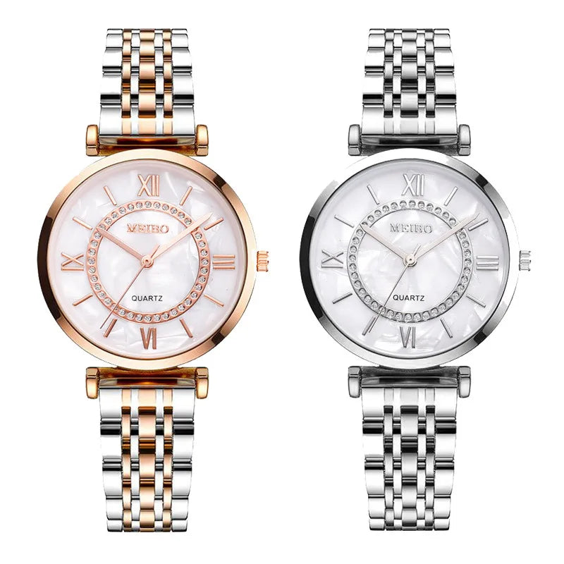 Luxury Crystal Women Bracelet Watches Top Brand Fashion Diamond Ladies Quartz Watch Steel Female Wristwatch Montre Femme Relogio