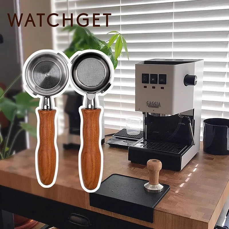 watchget Bottomless Portafilter for Delonghi/Donlim/Breville/E61/Barsetto/nuova/Gaggia/WPM Espresso Machine with Filter Basket